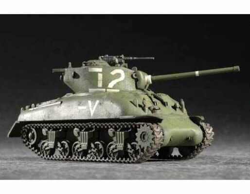 Сборная модель 1/72 американский танк M4A1 (76) W Трумпетер 07222 детальное изображение Бронетехника 1/72 Бронетехника