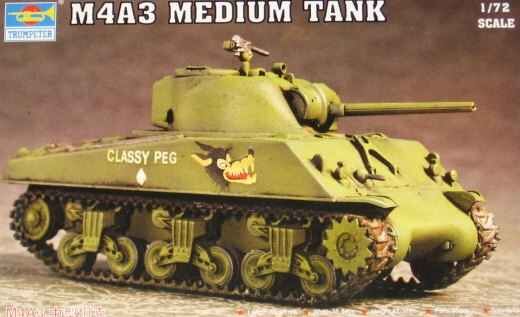 Assembly model 1/72 american tank M4A3 medium tank Trumpeter 07224 детальное изображение Бронетехника 1/72 Бронетехника