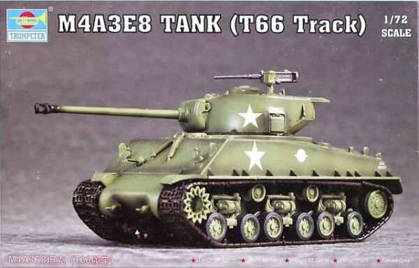 Збірна модель 1/72 Танк M4A3E8 (гусеничний T66) Трумпетер 07225 детальное изображение Бронетехника 1/72 Бронетехника