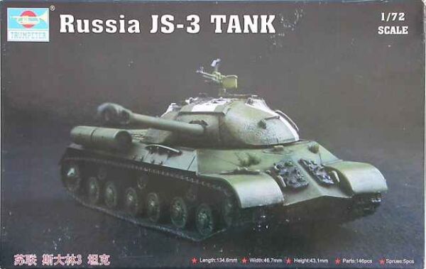 Збірна модель 1/72 радянський танк IS-3 Trumpeter 07227 детальное изображение Бронетехника 1/72 Бронетехника