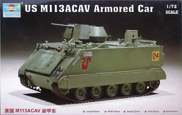 Assembly model 1/72 american armored personnel carrier M113ACAV Trumpeter 07237 детальное изображение Бронетехника 1/72 Бронетехника