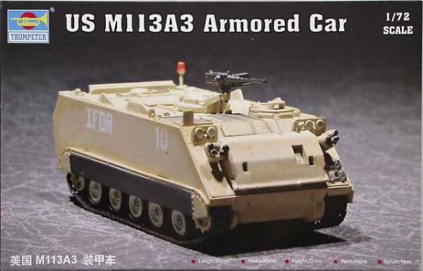 Збірна модель 1/72 американський БТР M113A3 Trumpeter 07240 детальное изображение Бронетехника 1/72 Бронетехника