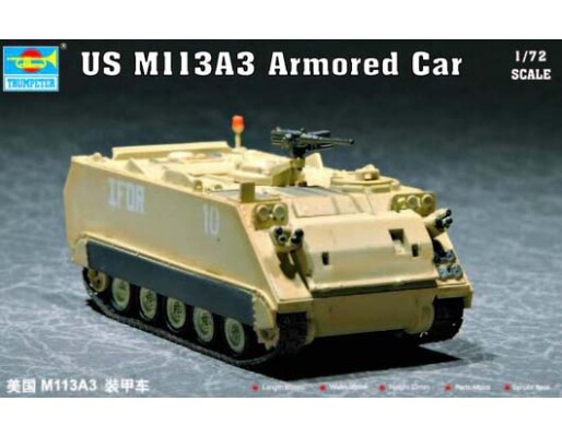 Сборная модель 1/72 Американский БТР M113A3 Трумпетер 07240 детальное изображение Бронетехника 1/72 Бронетехника