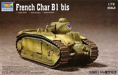 Збірна модель французького важкого танка Char B1 детальное изображение Бронетехника 1/72 Бронетехника