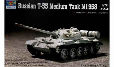 Russian T-55 Medium Tank  M1958 детальное изображение Бронетехника 1/72 Бронетехника