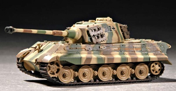 Збірна модель 1/72 Королівський Тигр Sd.Kfz.182 з вежею Хеншель та циммеритом Trumpeter 07291 детальное изображение Бронетехника 1/72 Бронетехника