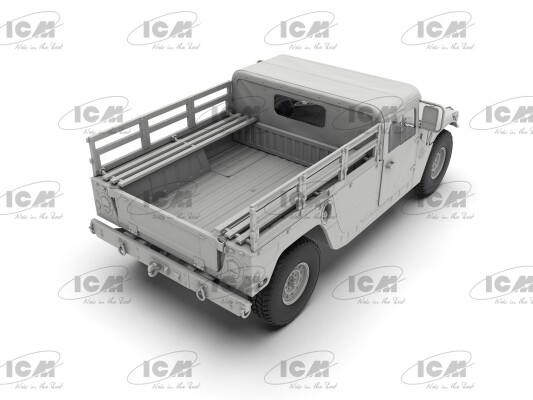 Scale model 1/35 Armored car Humvee M1097A2 cargo transporter ICM 35436 детальное изображение Автомобили 1/35 Автомобили