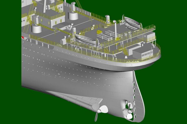 Scale model 1/200 Hospital ship Britannic Trumpeter 03721 детальное изображение Флот 1/200 Флот