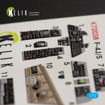 F-4J/S &quot;Phantom II&quot; 3D decal interior for Hasegawa 1/72 kit KELIK K72038 детальное изображение 3D Декали Афтермаркет