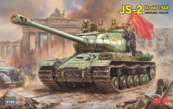 Збірна модель 1/35 Радянський важкий танк JS-2 MODEL 1944 з робочими траками RFM RM-5160 детальное изображение Военная техника 