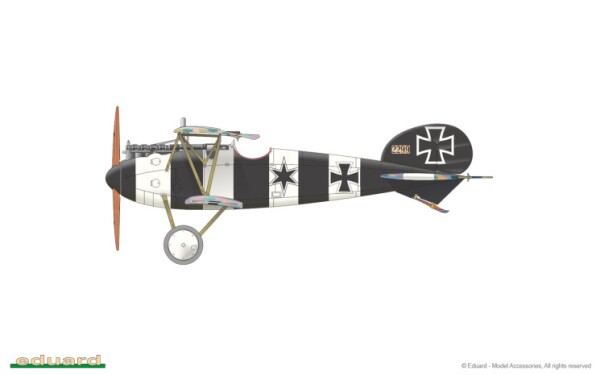 Збірна пластикова модель у масштабі 1/72 Біплан Albatros D.V Eduard 7406 детальное изображение Самолеты 1/72 Самолеты