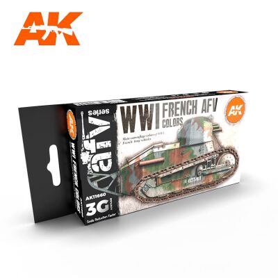 WWI FRENCH COLORS 3G / Набір кольорів для танків та артилерійських знарядь французької армії детальное изображение Наборы красок Краски