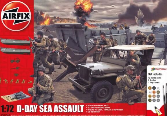 Збірна модель 1/72 &quot;D-Day Sea Assault&quot; стартовий набір Airfix A50156A детальное изображение Диорамы 