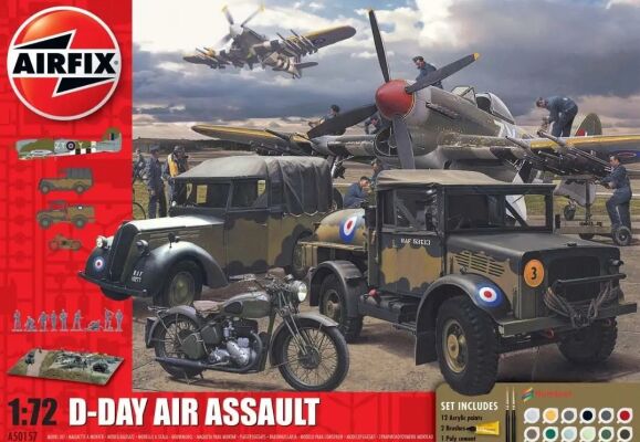 Збірна модель 1/72 діорама &quot;D-Day Air Assault Set&quot; стартовий набір Airfix A50157A детальное изображение Диорамы 