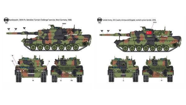 Збірна модель 1/72 Німецький танк Леопард 2А4 Academy 13428 детальное изображение Бронетехника 1/72 Бронетехника