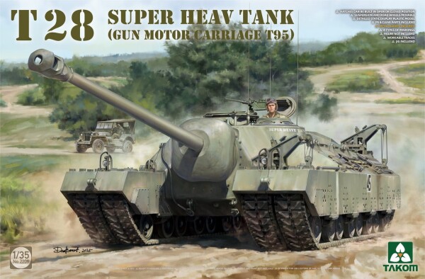 Сборная модель 1/35 Набор сверхтяжелый танк T28 + Super Assault Tank M28 A1/A2 Takom 2209W детальное изображение Бронетехника 1/35 Бронетехника