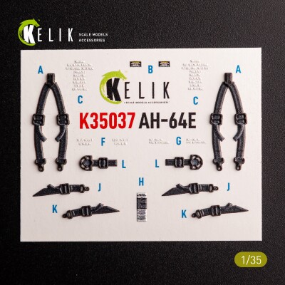 AH-64E Apache 3D decal interior for Takom 1/35 kit KELIK K35037 детальное изображение 3D Декали Афтермаркет