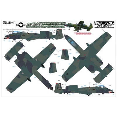 Збірна модель 1/72 Літак Fairchild Republic A-10 A Thunderbolt II Great Wall Hobby L7216 детальное изображение Самолеты 1/72 Самолеты