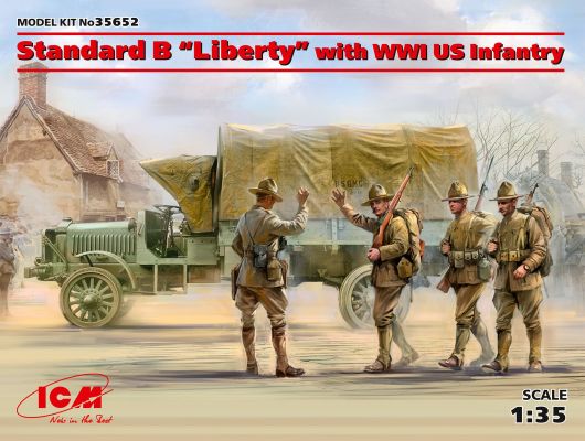 World War I American truck Standard B &quot;Liberty&quot; with US infantry детальное изображение Автомобили 1/35 Автомобили