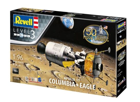 Збірна модель Apollo 11 &quot;Columbia&quot; &amp; &quot;Eagle&quot; 50th Anniversary Moon Landing детальное изображение Космос 
