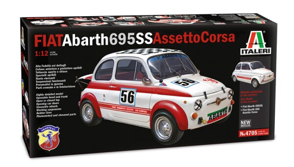 Сборная модель 1/12 автомобиль FIAT Abarth 695SS/Assetto Corsa Италери 4705 детальное изображение Автомобили 1/12 Автомобили
