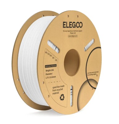 Пластик ELEGOO PLA+ Filament Ø1.75мм &quot;White&quot; (білий) 1кг детальное изображение Комплектующие и аксессуары 3D печать