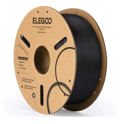Пластик ELEGOO PLA-CF Filament Ø1.75мм &quot;Carbon Fiber Black&quot; (карбоново-чорний) 1кг детальное изображение Комплектующие и аксессуары 3D печать