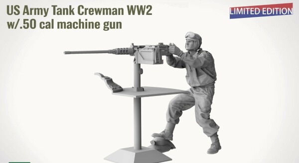 Збірна модель 1/16 Фігура Танкіст армії США WW2 з кулеметом 50 калібру (Limited Edition) Takom 1025 детальное изображение Фигуры 1/16 Фигуры