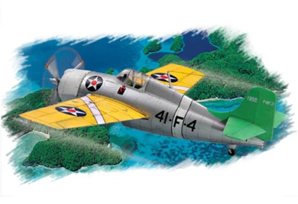 Сборная модель 1/72  Американский истребитель F4F-3  &quot;Wildcat&quot; ХоббиБосс 80219 детальное изображение Самолеты 1/72 Самолеты