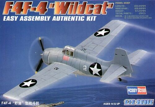 Збірна модель американського винищувача F4F-4 &quot;Wildcat&quot; детальное изображение Самолеты 1/72 Самолеты
