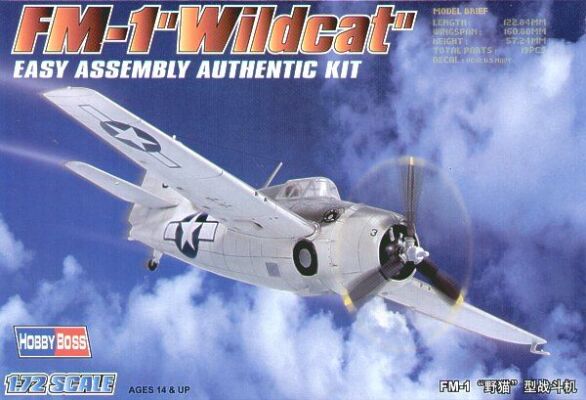 Buildable model of the American fighter FM-1 &quot;Wildcat&quot; детальное изображение Самолеты 1/72 Самолеты