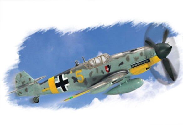 Сборная модель 1/72 Самолет Мессершмитт Bf109 G-2 ХоббиБосс 80223 детальное изображение Самолеты 1/72 Самолеты