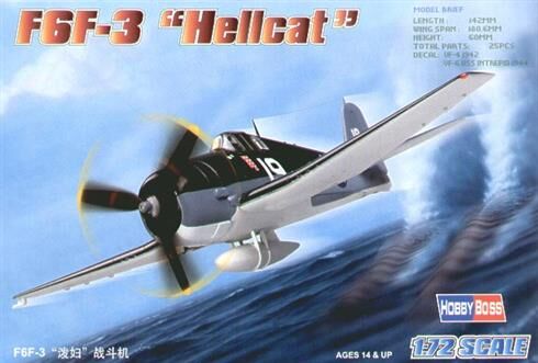 Сборная модель американского истребителя F6F-3 &quot;Hellcat&quot; детальное изображение Самолеты 1/72 Самолеты
