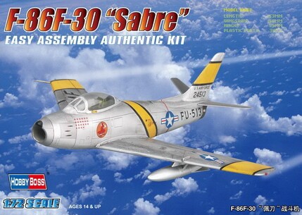 Сборная модель 1/72 Истребитель F-86F-30 «Сейбр» ХоббиБосс 80258 детальное изображение Самолеты 1/72 Самолеты