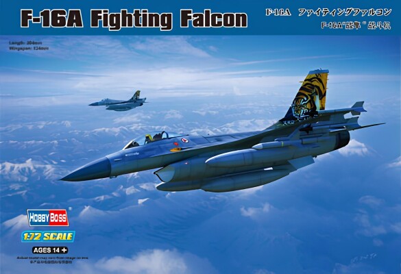 Scale model 1/72 Airplane F-16A Fighting Falcon HobbyBoss 80272 детальное изображение Самолеты 1/72 Самолеты