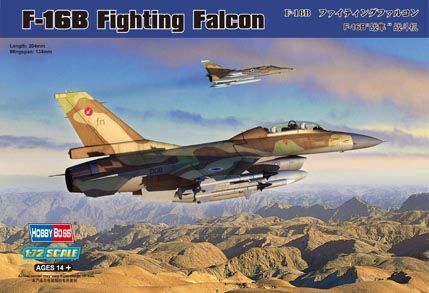 Сборная модель американского реактивного истребителя F-16B Fighting Falcon детальное изображение Самолеты 1/72 Самолеты