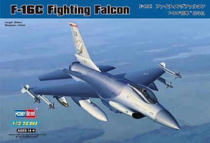 Сборная модель американского реактивного истребителя F-16C Fighting Falcon детальное изображение Самолеты 1/72 Самолеты