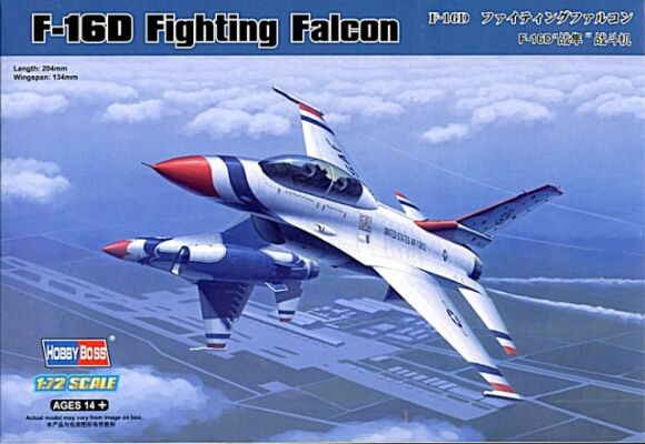 Збірна модель американського винищувача F-16D Fighting Falcon детальное изображение Самолеты 1/72 Самолеты