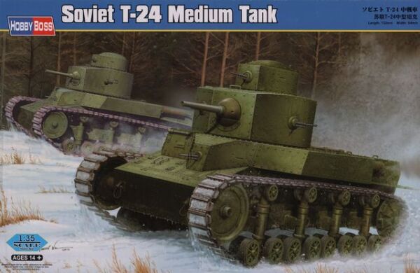 Збірна модель радянського танка T-24 Medium Tank детальное изображение Бронетехника 1/35 Бронетехника