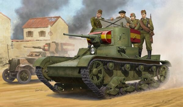 Сборная модель советского танка Soviet T-26 Light Infantry Tank Mod.1935 детальное изображение Бронетехника 1/35 Бронетехника