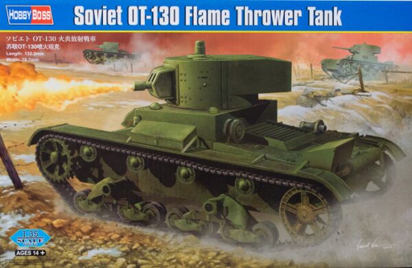 Збірна модель радянського танку OT-130 Flame Thrower Tank детальное изображение Бронетехника 1/35 Бронетехника