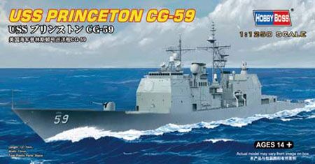 Збірна модель корабля USS Princeton CG-59 детальное изображение Флот 1/1250 Флот