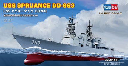 Сборная модель корабля USS SPRUANCE DD-963 детальное изображение Флот 1/1250 Флот