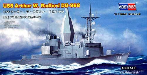 Сборная модель корабля USS Arthur W. Radford DD-968 детальное изображение Флот 1/1250 Флот