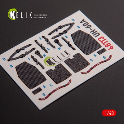 UH-60A Black Hawk - Type 1 3D декаль інтер'єр для комплекту ICM 1/48 KELIK K48113 детальное изображение 3D Декали Афтермаркет