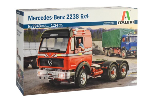 Збірна модель 1/24 Вантажний автомобіль / тягач Mercedes-Benz 2238 6x4 Italeri 3943 детальное изображение Автомобили 1/24 Автомобили