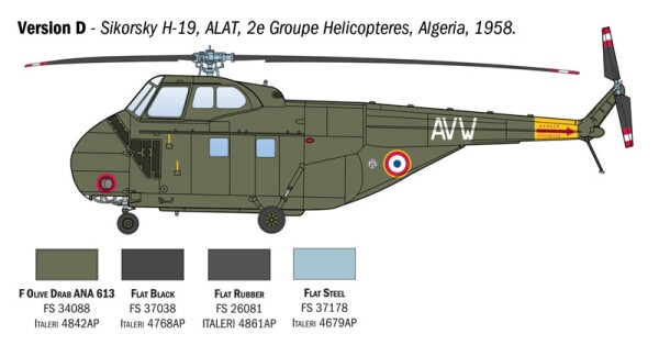 Збірна модель 1/72 Вертоліт HO4S-3 / HAS.7 / H-19 Italeri 1476 детальное изображение Вертолеты 1/72 Вертолеты