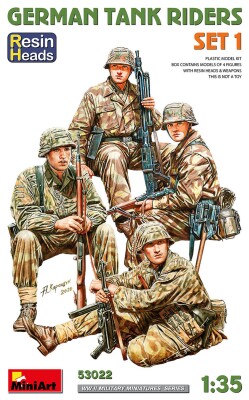 Збірна модель 1/35 Фігури Набір німецьких танкістів набір №1 (смоляні голови) MiniArt 53022 детальное изображение Фигуры 1/35 Фигуры