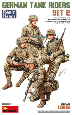 Сборная модель 1/35 Фигуры Набор немецких танкистов набор №2 (смоляные головы) МиниАрт 53024 детальное изображение Фигуры 1/35 Фигуры