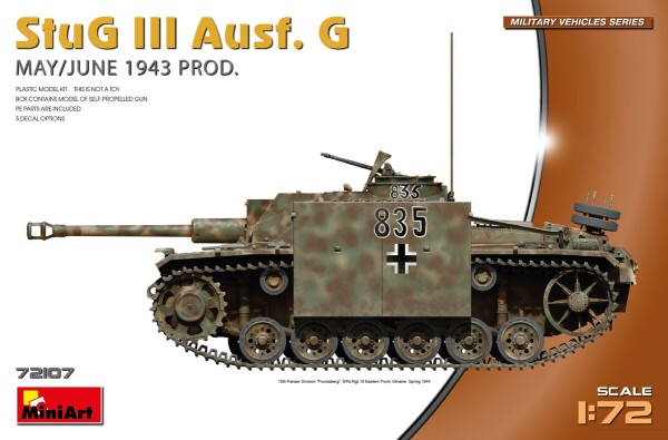 Збірна модель 1/72 САУ Штуг ІІІ Ausf. G - Травень/червень 1943 MiniArt 72107 детальное изображение Бронетехника 1/72 Бронетехника